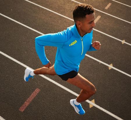 Hoka One One 1/2 Zip Midlayer - Top Barbati Albastri | RO-qitwlfp